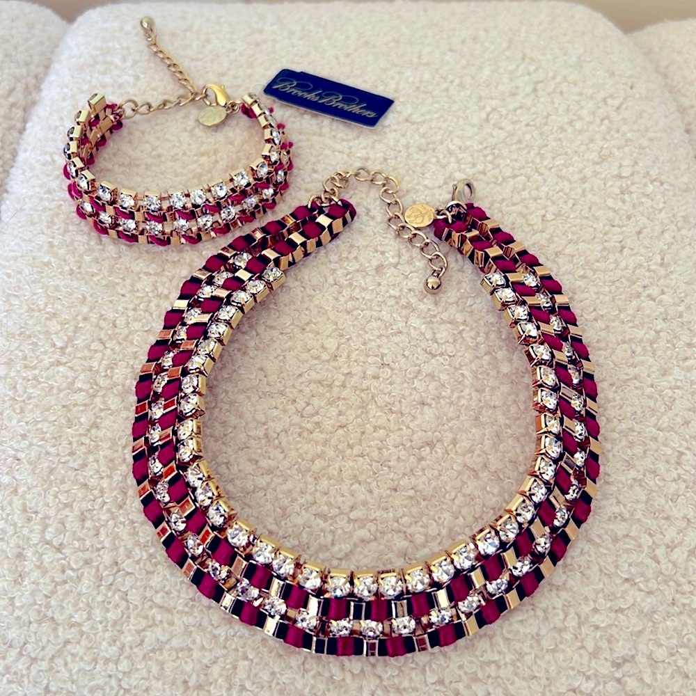 NWT BROOKS BROTHERS NECKLACE & BRACELET in BOX